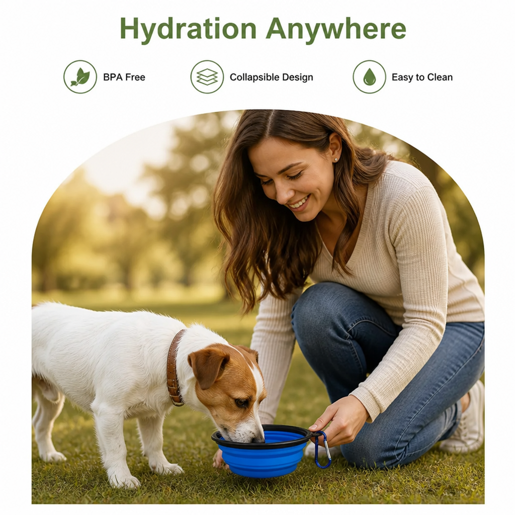 Petmarlow Collapsible Food-Grade Silicone Travel Bowl – view 13