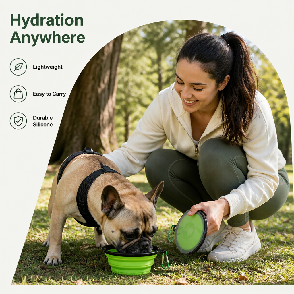 Petmarlow Collapsible Silicone & Travel-Friendly Dog Bowl – view 7