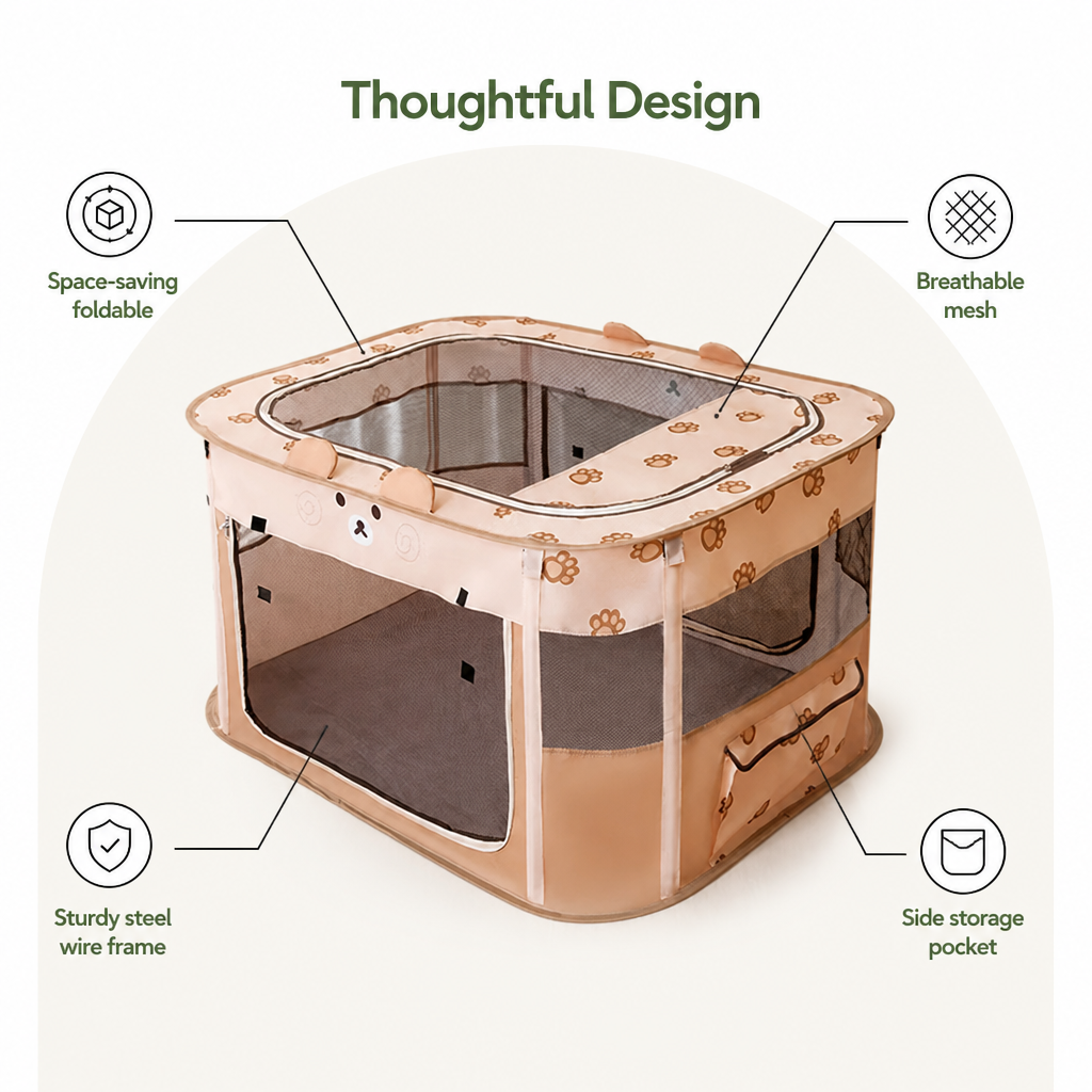 Petmarlow Collapsible & Space-Saving Steel-Wire Pet House – view 15