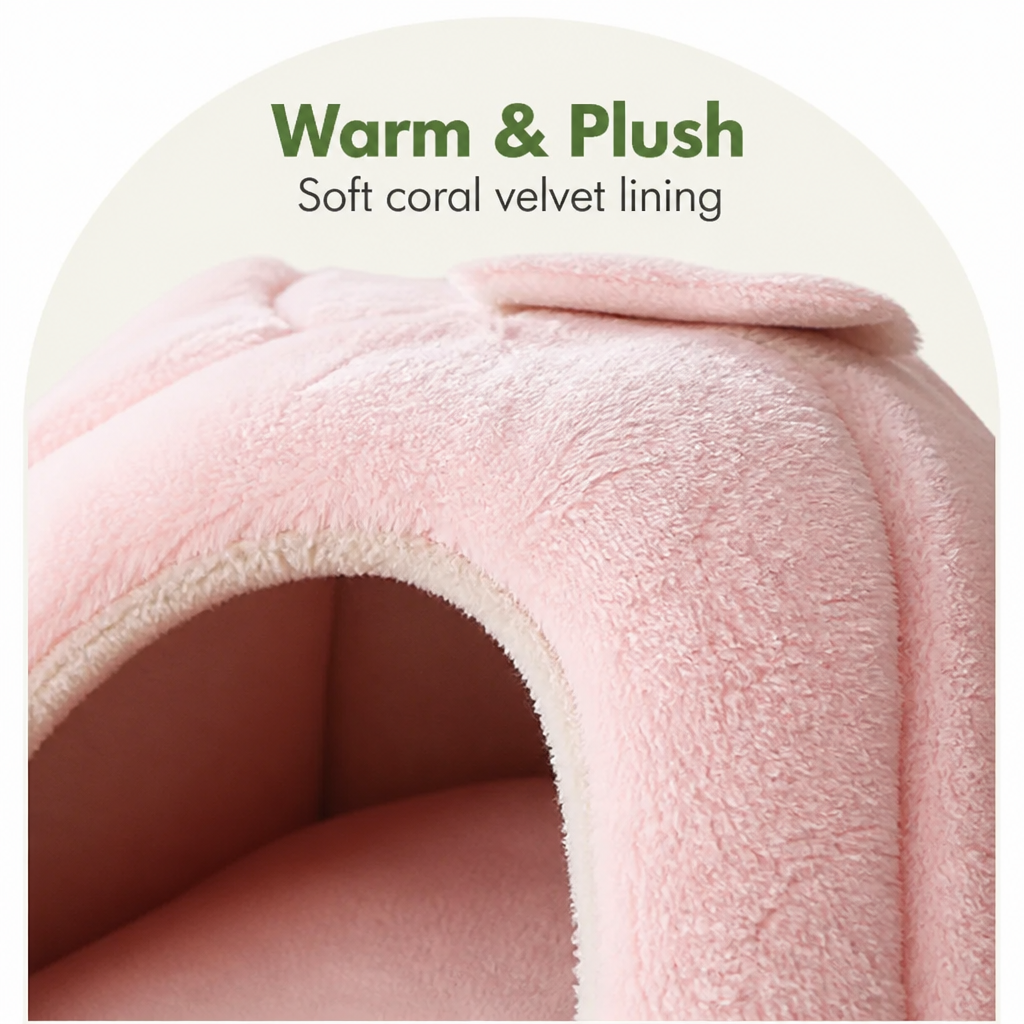 DogBedHouse Coral Velvet Lining Pet Bed (Removable Washable Mat) – view 9