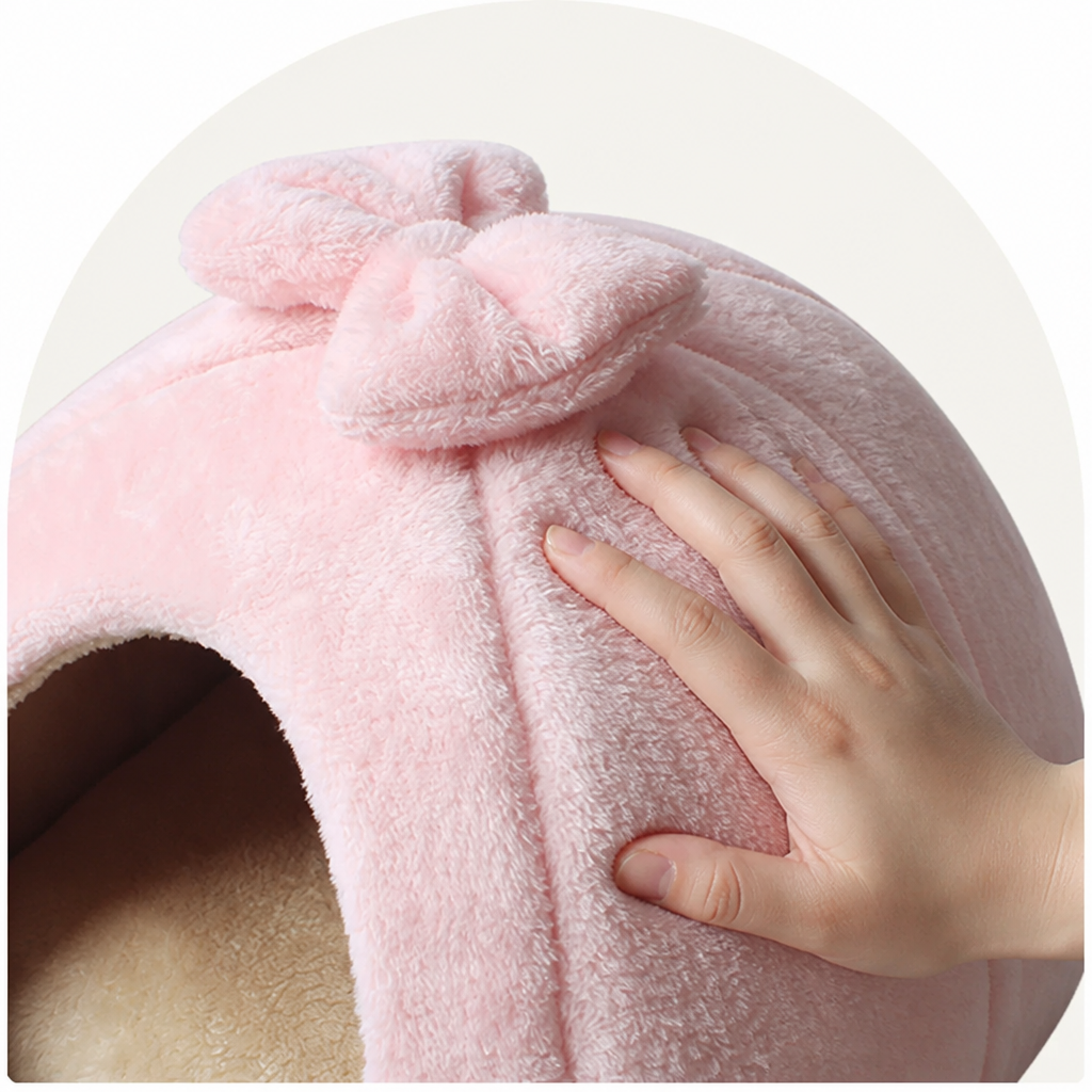 DogBedHouse Coral Velvet Lining Pet Bed (Removable Washable Mat) – view 12