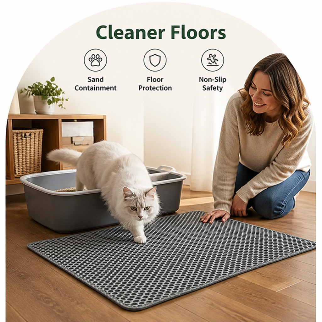 Petmarlow Double-Layer Sand Trap & Non-Slip Litter Mat – view 8