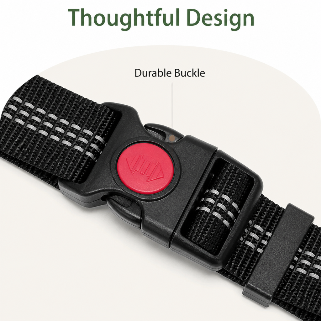 DogBedHouse Dual-Safety Shock-Absorbing Dog Car Seat Belt (Adjustable 16-26 in) – view 8