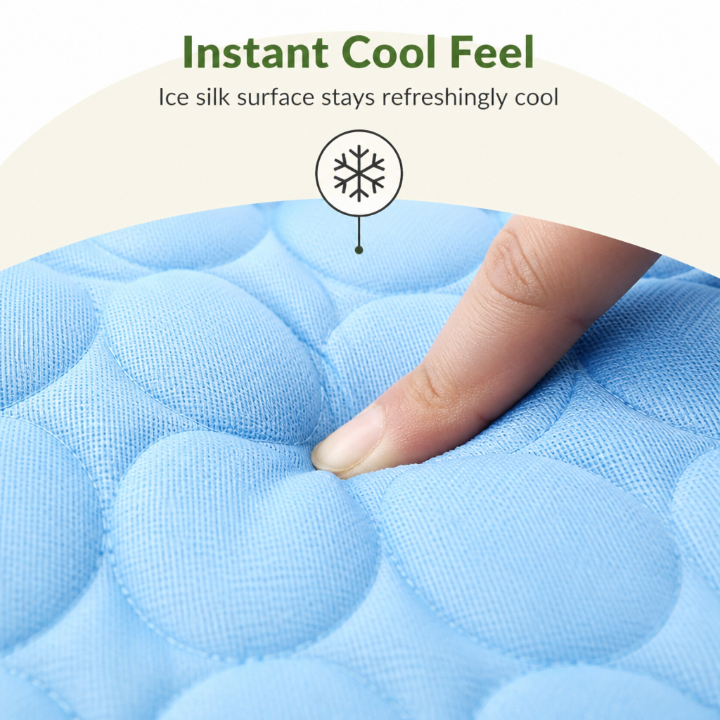 Petmarlow Dual-Sided Ice Silk Cooling Pet Mat (Machine Washable) – view 7