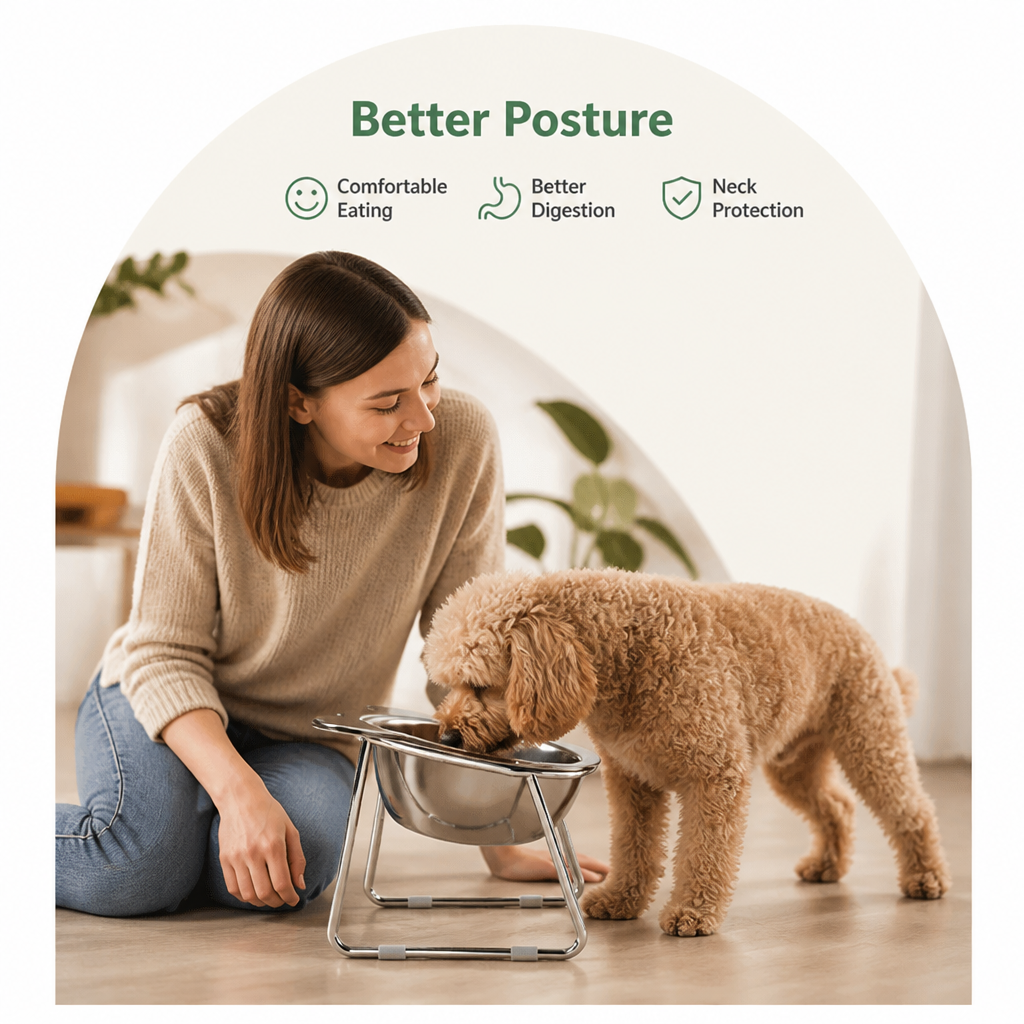 Petmarlow Elevated 15° Tilt Stainless Steel Cat Bowl – view 8