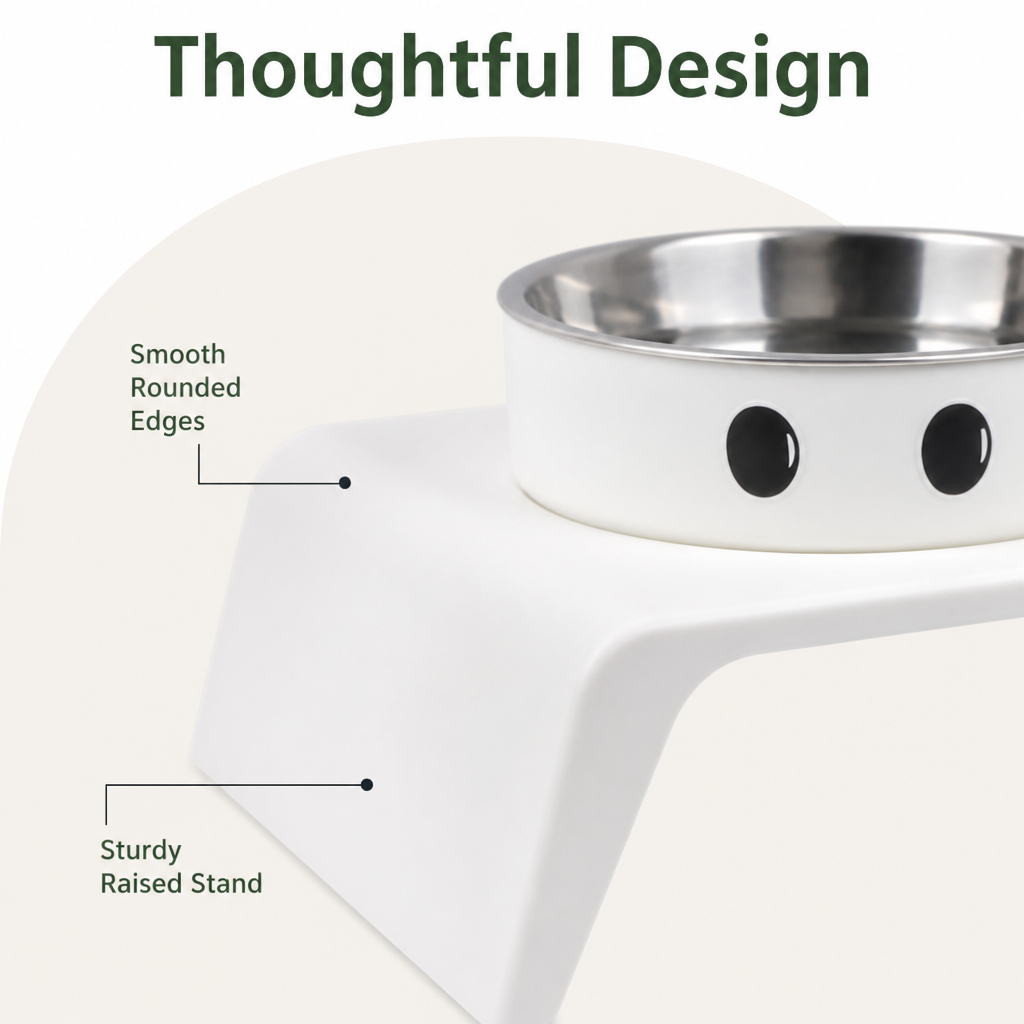 Petmarlow Elevated Stainless Steel Double-Bowl Pet Feeder (Small-Medium) – view 8