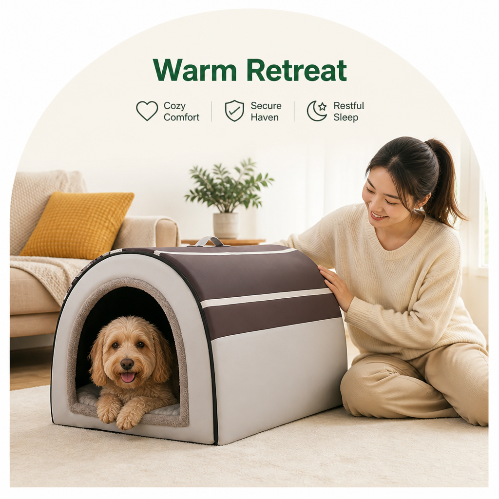 Petmarlow Enclosed Foldable Cave Dog Bed (Removable Nest) – view 8