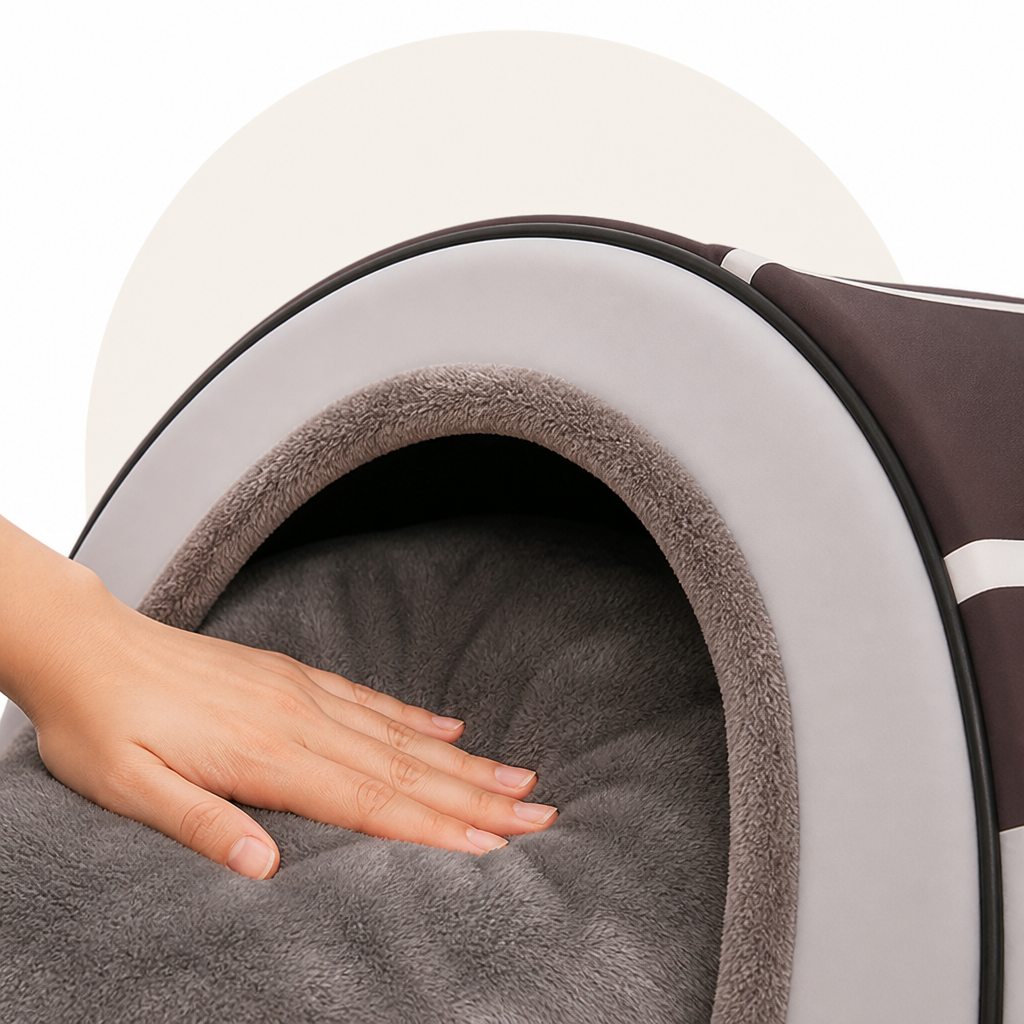 Petmarlow Enclosed Foldable Cave Dog Bed (Removable Nest) – view 9