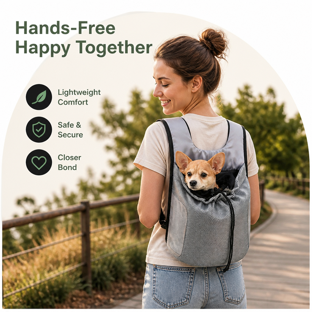 Petmarlow Ergonomic Double-Shoulder Plush Small Pet Backpack Carrier (Fits Up To 7.7 lbs) – view 7