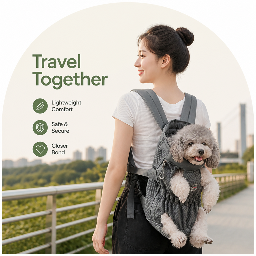 Petmarlow Ergonomic Padded-Strap & Safety-Rope Dog Carrier Backpack – view 9