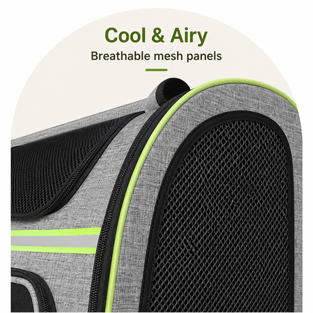 DogBedHouse Expandable Breathable Mesh Cat Carrier Backpack (Integrated Shade Cover) – view 7