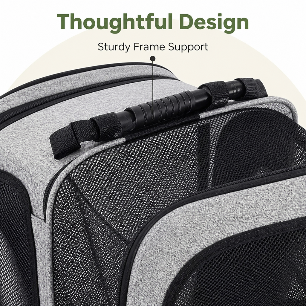 DogBedHouse Expandable & Foldable Breathable Pet Backpack – view 7