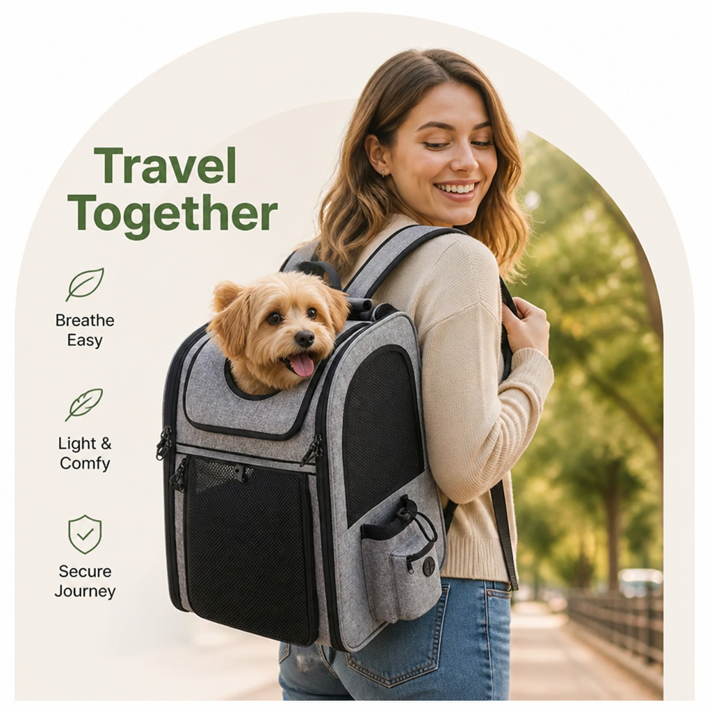 DogBedHouse Expandable & Foldable Breathable Pet Backpack – view 8