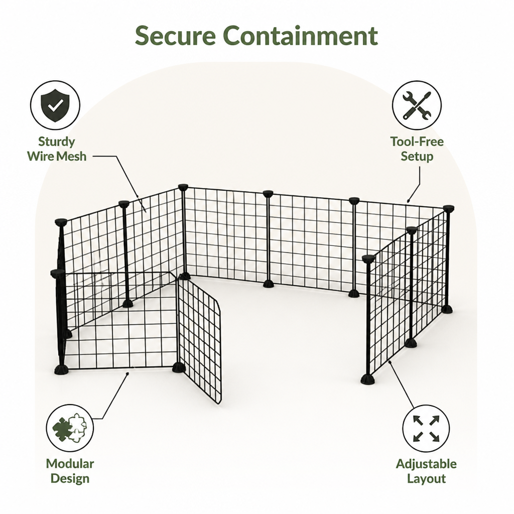 Petmarlow Expandable & Modular Wire Mesh Dog Playpen – view 17