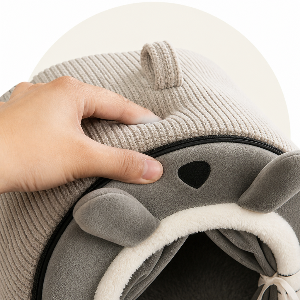 Petmarlow Fleece Dome & High-Rebound Foam Pet House (Removable Cover) – view 7