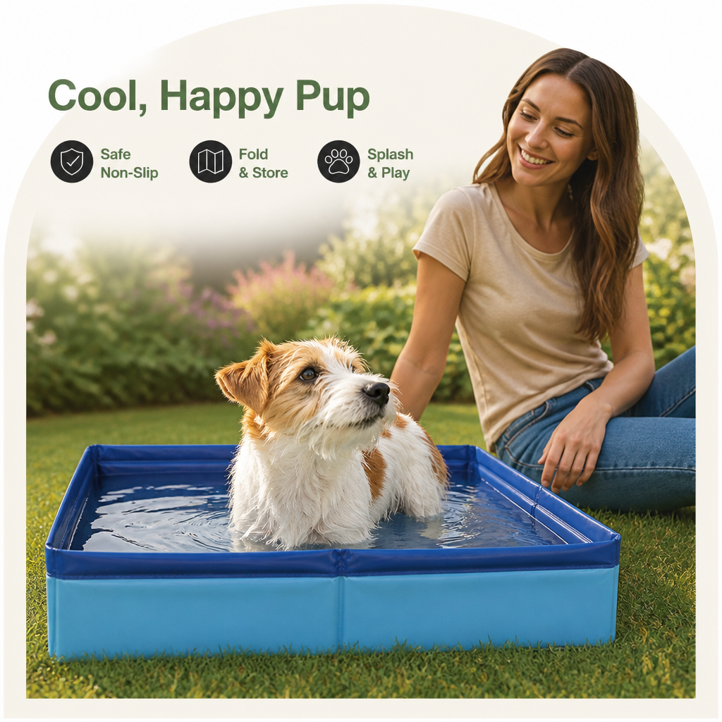 Petmarlow Foldable Pet Paddling Pool (Anti-Slip PVC Base) – view 7