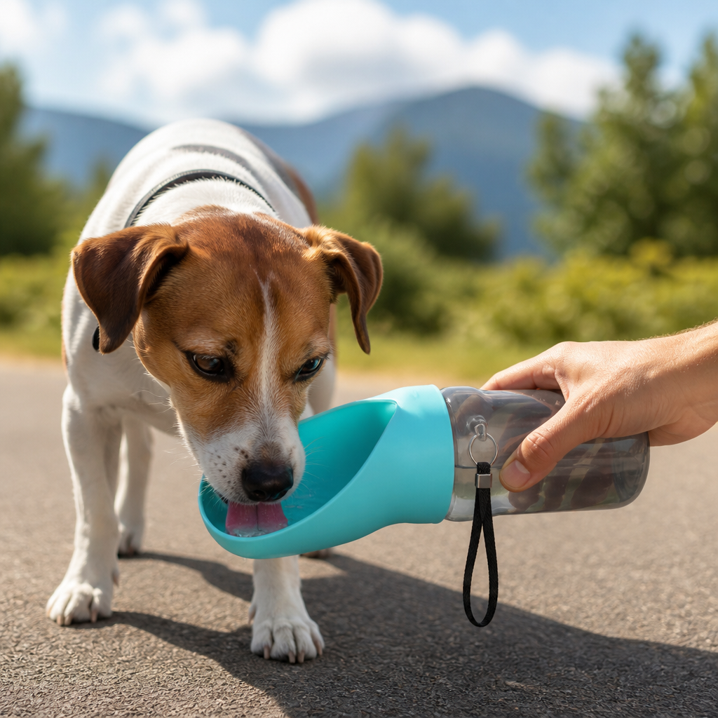 DogBedHouse Foldable & Portable 800ml Dog Water Bottle – view 10