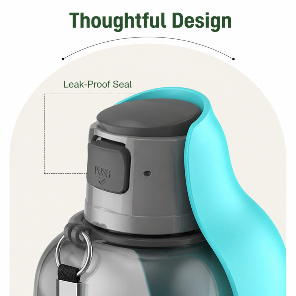 DogBedHouse Foldable & Portable 800ml Dog Water Bottle – view 7