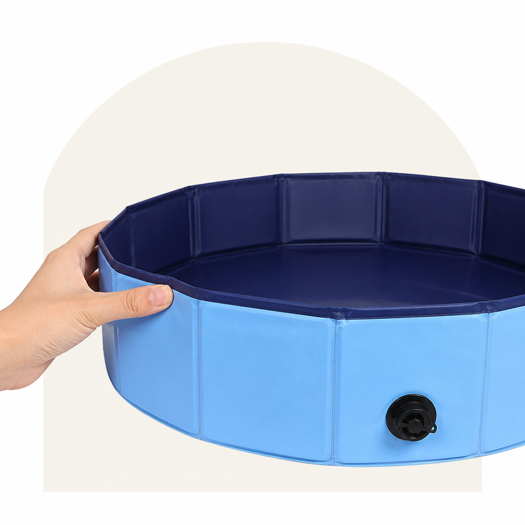 DogBedHouse Foldable Portable Dog Pool (Drain Valve) – view 8