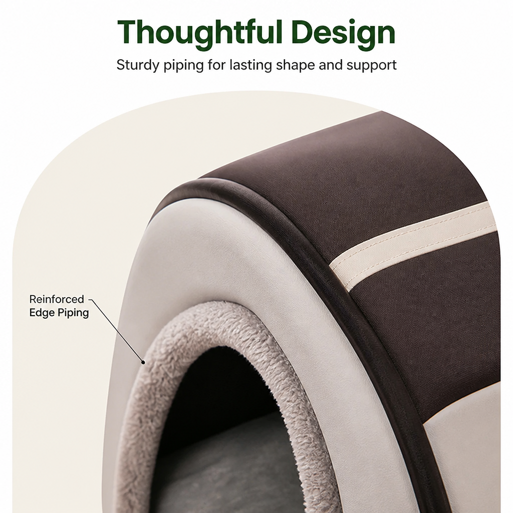 Petmarlow Foldable & Washable Enclosed Dog Bed (Removable Nest) – view 7