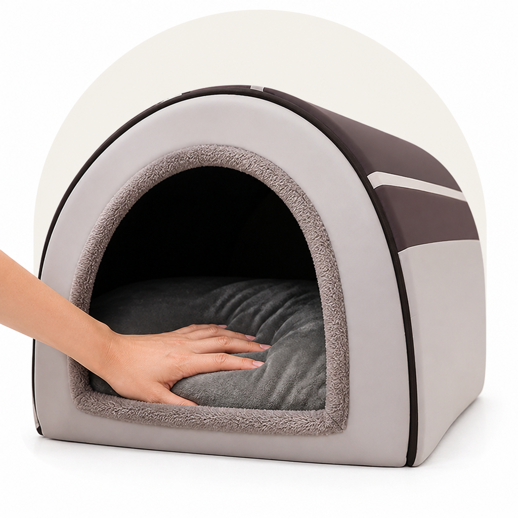 Petmarlow Foldable & Washable Enclosed Dog Bed (Removable Nest) – view 9
