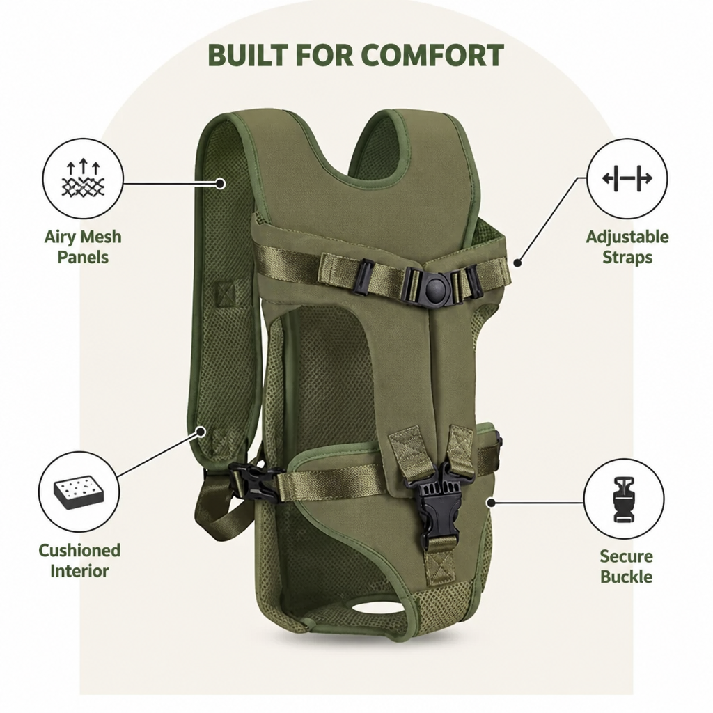 Petmarlow Hands-Free Adjustable & Breathable Front Carrier Backpack – view 9
