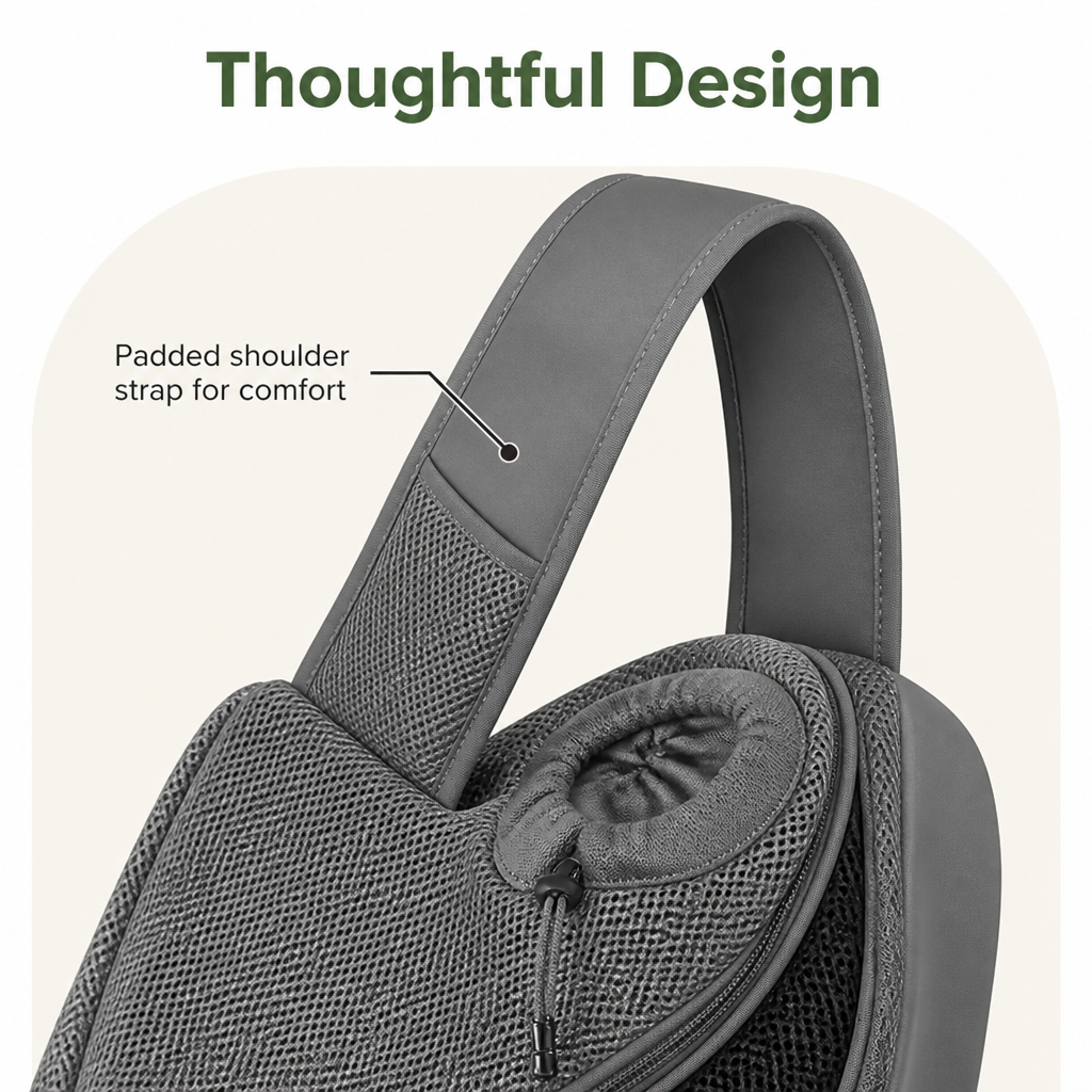 Petmarlow Hands-Free Breathable Sling Carrier (Safety Hook) – view 8