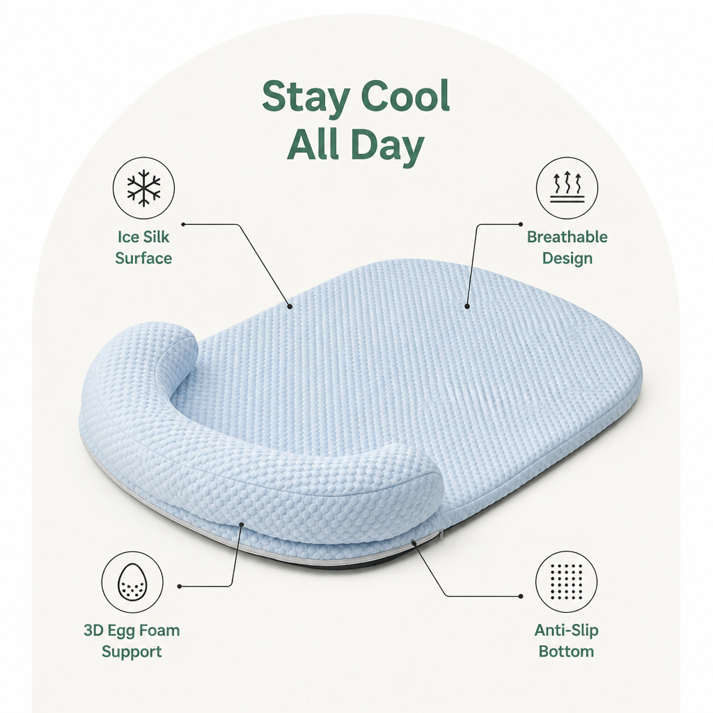 Petmarlow Ice Silk Cooling 3D Egg Foam Dog Bed – view 7