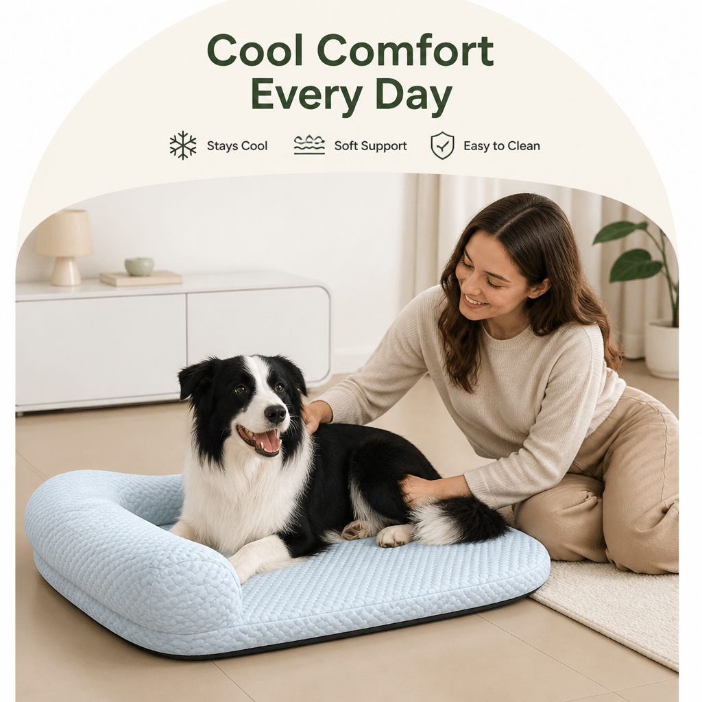 Petmarlow Ice Silk Cooling 3D Egg Foam Dog Bed – view 10