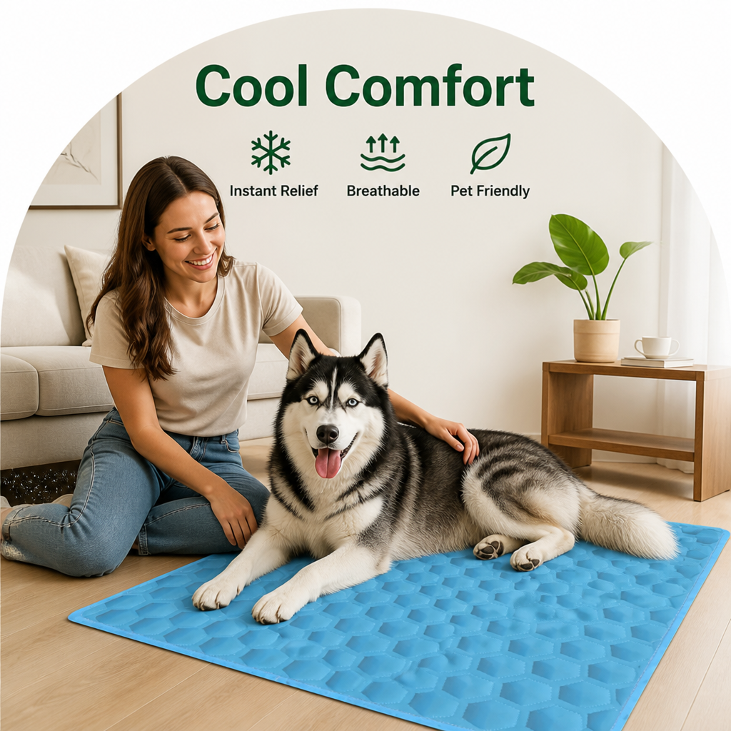 DogBedHouse Ice Silk Cooling Dog Mat (Washable & Portable) – view 7