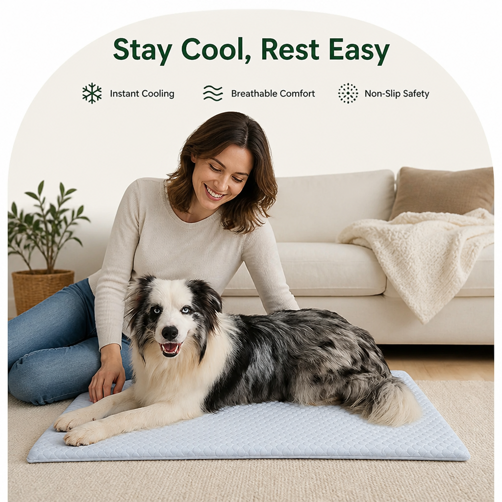 Petmarlow Ice Silk Cooling & Non-Slip Washable Pet Mat – view 7