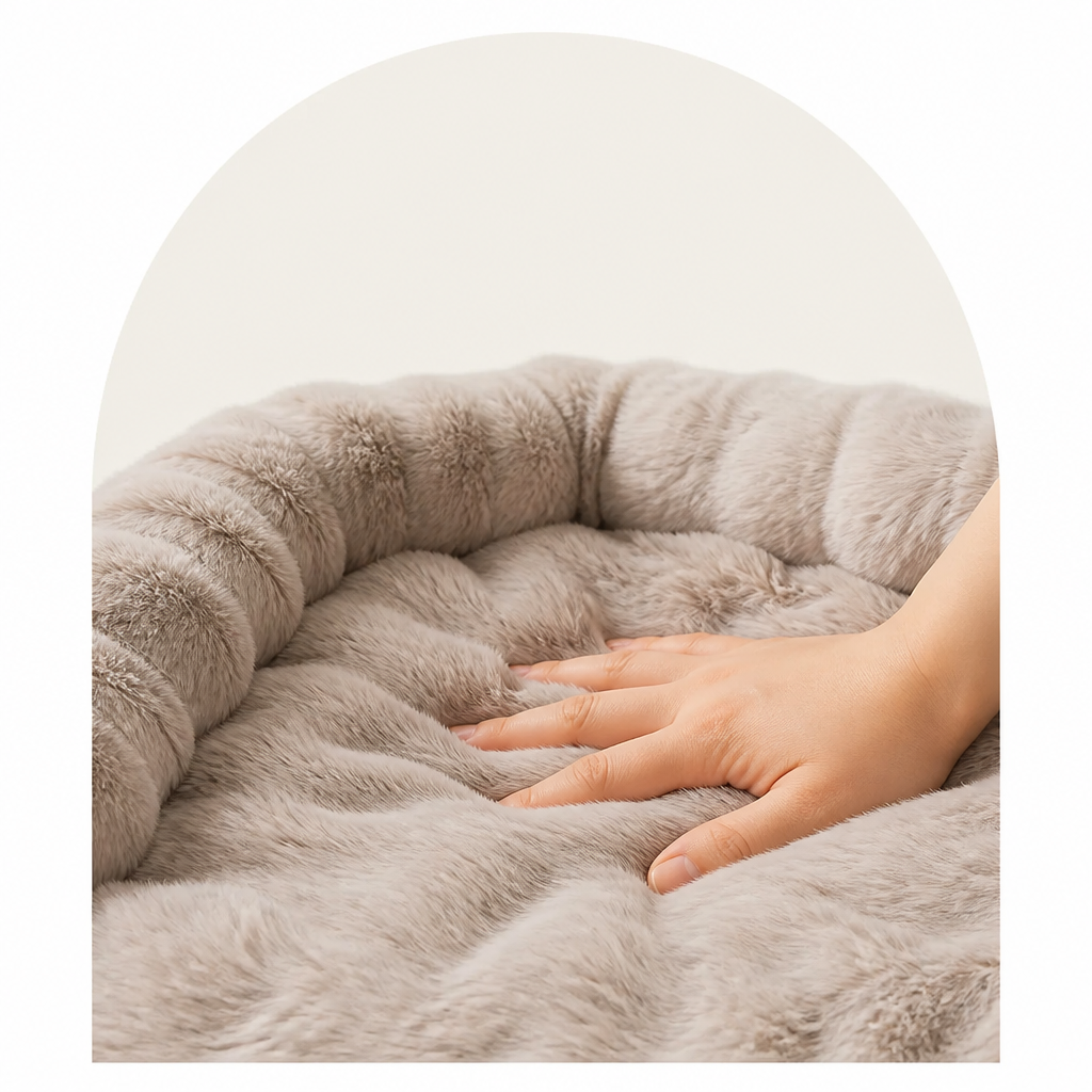 Petmarlow Imitation Rabbit Fur & Anti-Slip Dog Bed – view 9