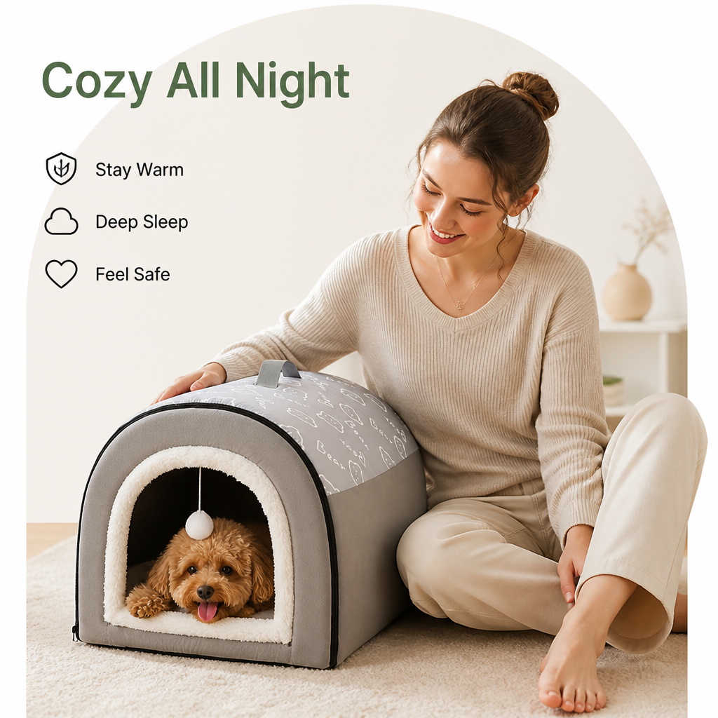 Petmarlow Insulated Memory Foam Enclosed Dog Bed (Removable Cover) – view 8