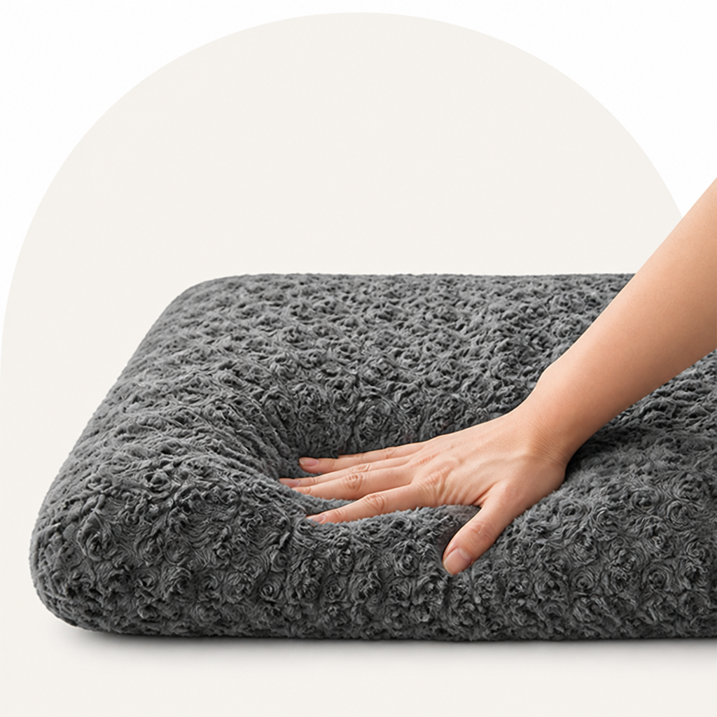 Petmarlow Joint Support Plush Rose & Non-Slip Dog Bed (Washable) – view 7