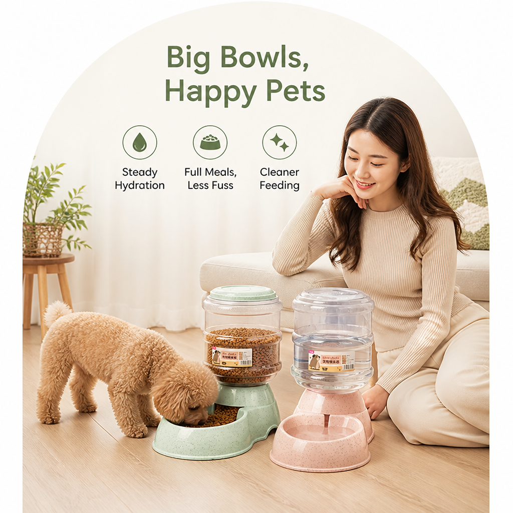 Petmarlow Large Capacity Automatic Food & Water Feeder (Removable Bowls) – view 13