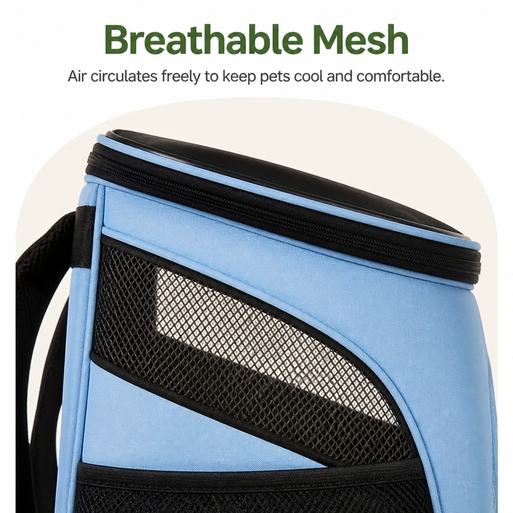 Petmarlow Large Capacity & Breathable Mesh Dog Backpack (Foldable) – view 7