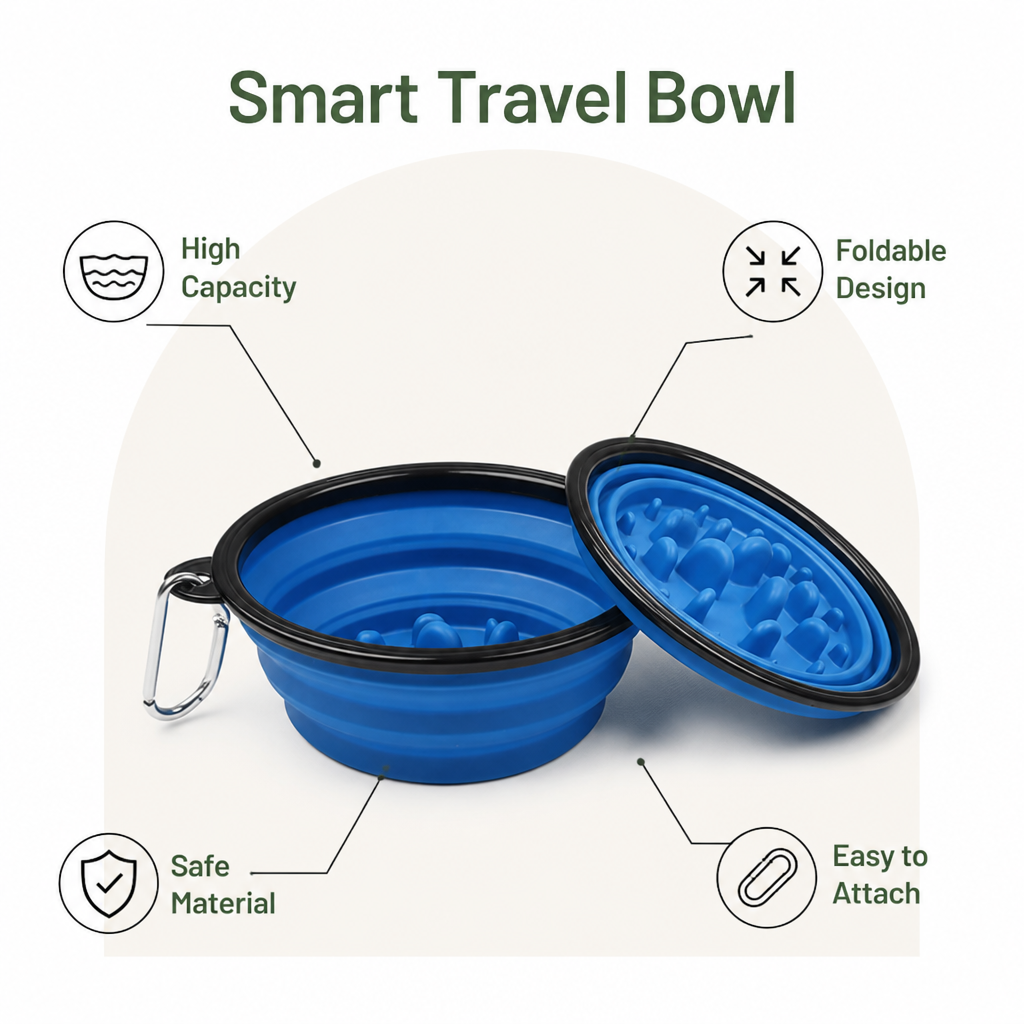 Petmarlow Large Capacity Collapsible Travel Dog Bowl – view 11