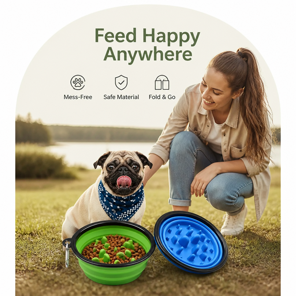 Petmarlow Large Capacity Collapsible Travel Dog Bowl – view 14