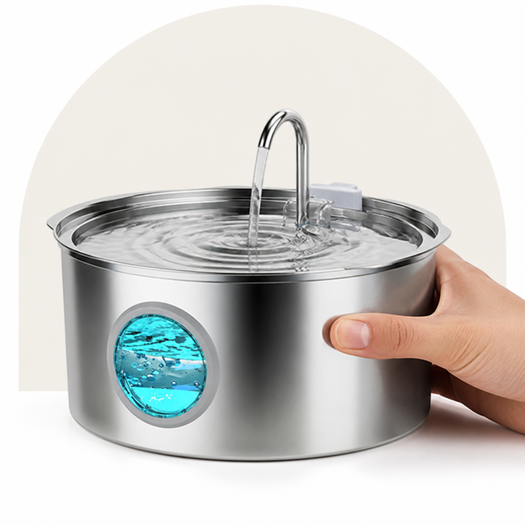 Petmarlow Large-Capacity Filtered Pet Water Fountain (Water-Level Window) – view 14