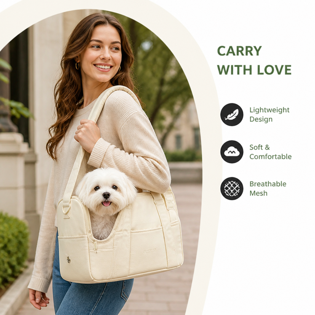 Petmarlow Lightweight Cotton & Breathable Mesh Pet Carrier – view 7