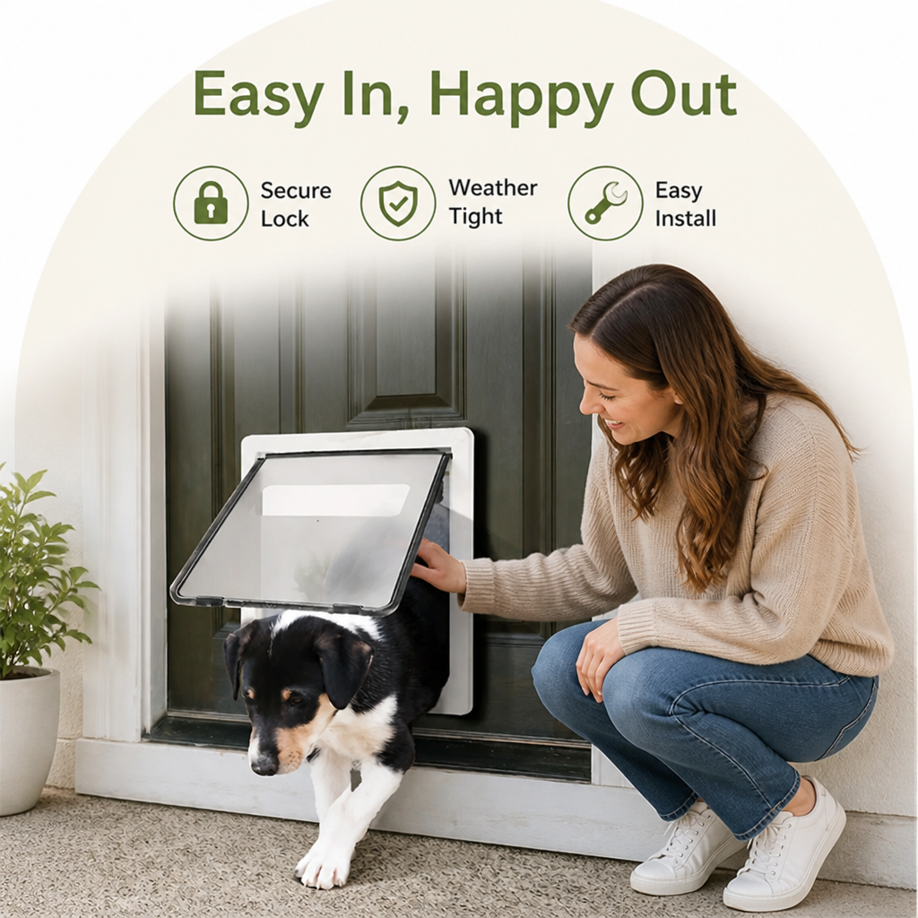 Petmarlow Lockable Privacy Flap & Insulated Dog Door – view 8