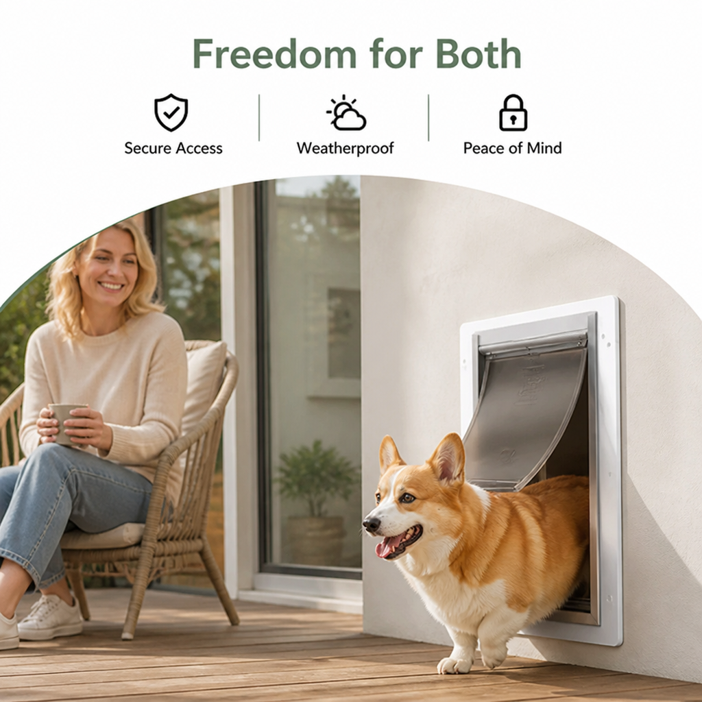 Petmarlow Metal Frame Weatherproof & Lockable Pet Door – view 8
