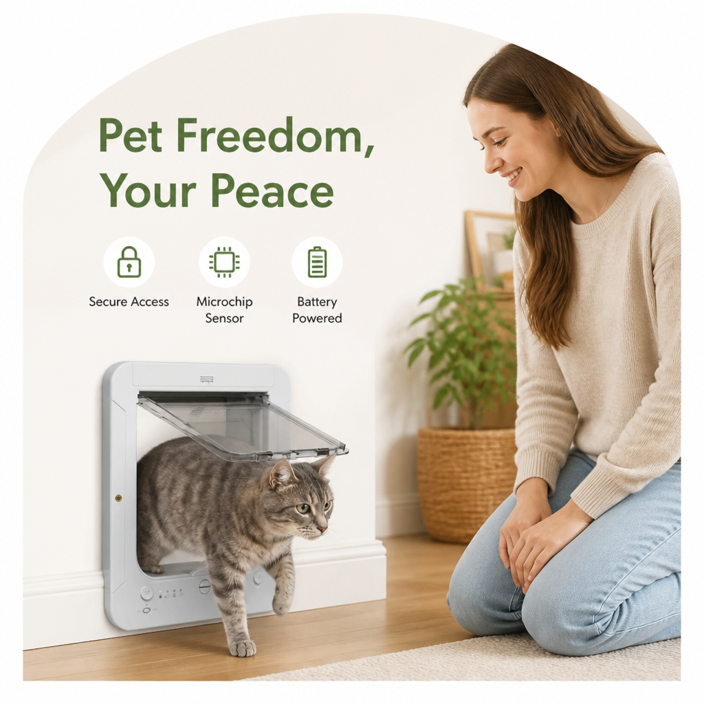 DogBedHouse Microchip-Activated Automatic Pet Door (XL) – view 7