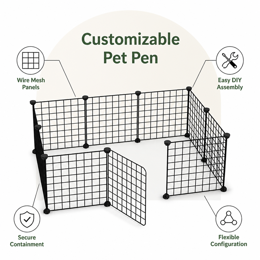 Petmarlow Modular Wire Mesh Playpen – view 16
