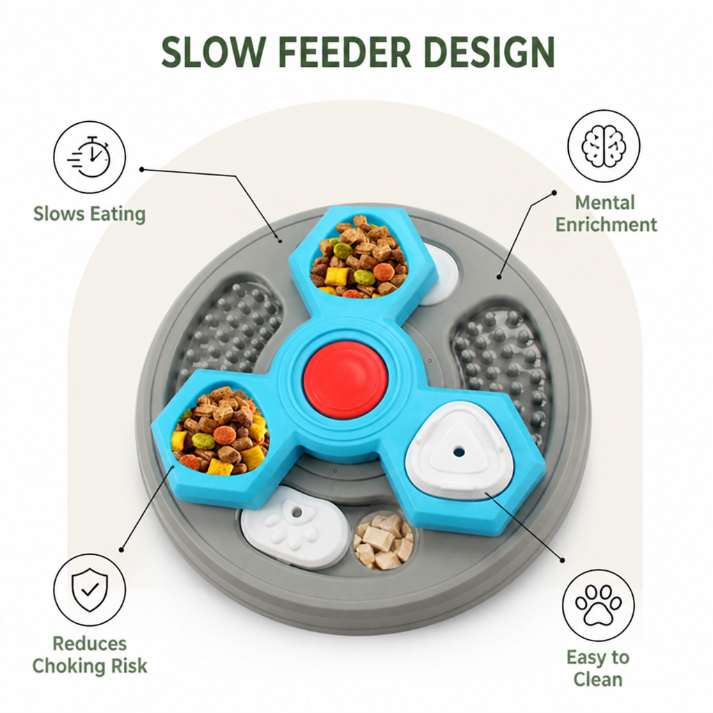 Petmarlow Multi-Layer Puzzle & Anti-Slip Slow Feeder Bowl – view 13