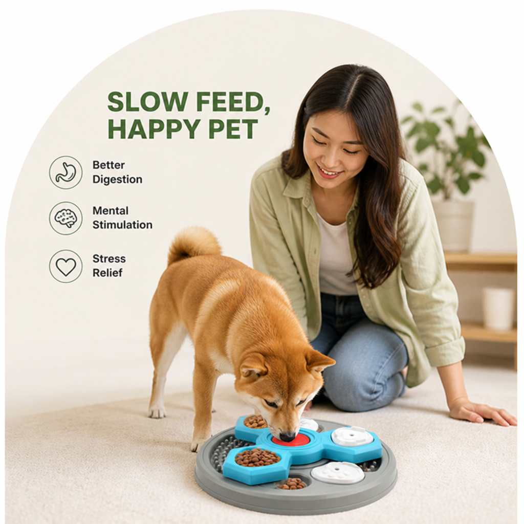 Petmarlow Multi-Layer Puzzle & Anti-Slip Slow Feeder Bowl – view 16