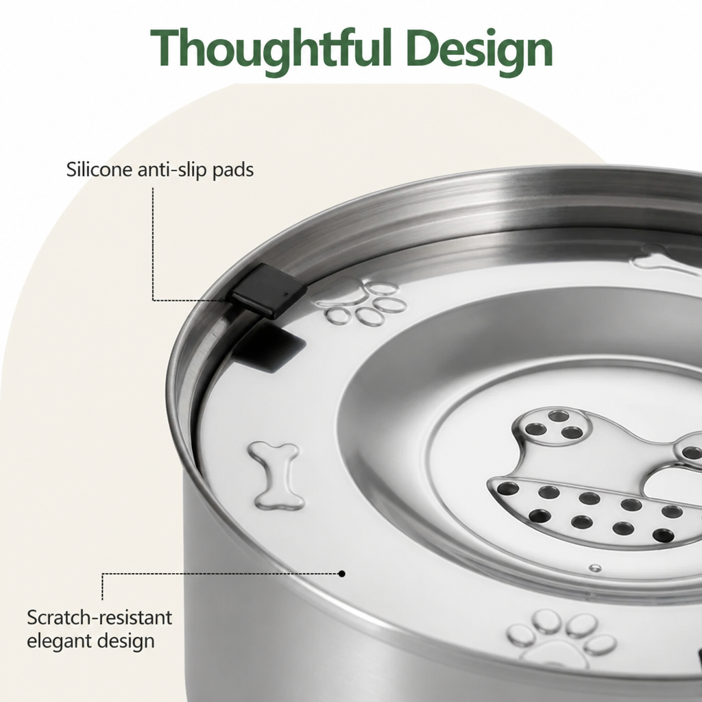 Petmarlow No-Spill Floating Stainless Steel Dog Bowl – view 7