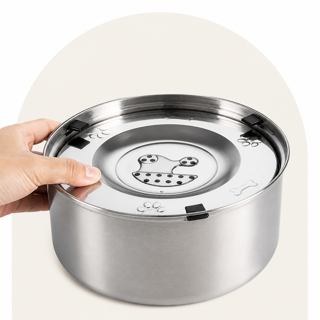 Petmarlow No-Spill Floating Stainless Steel Dog Bowl – view 9