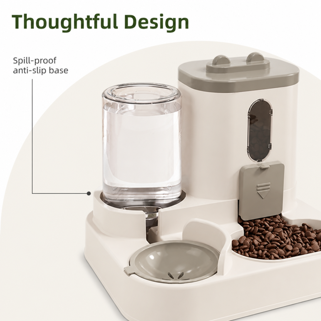 Petmarlow Non-Electric Dual-Bin Spill-Proof Feeder & Waterer – view 8