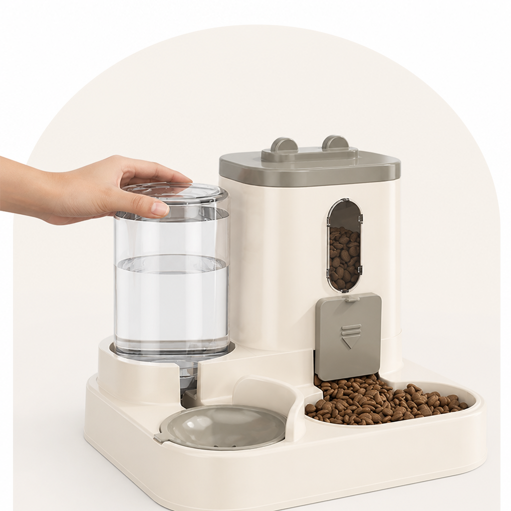 Petmarlow Non-Electric Dual-Bin Spill-Proof Feeder & Waterer – view 10